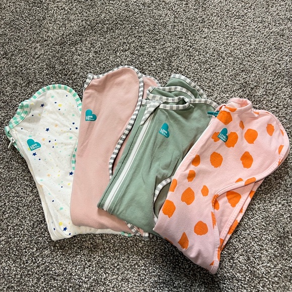 Love to Dream Swaddle Collection - Pink, Green, White - Picture 2 of 11